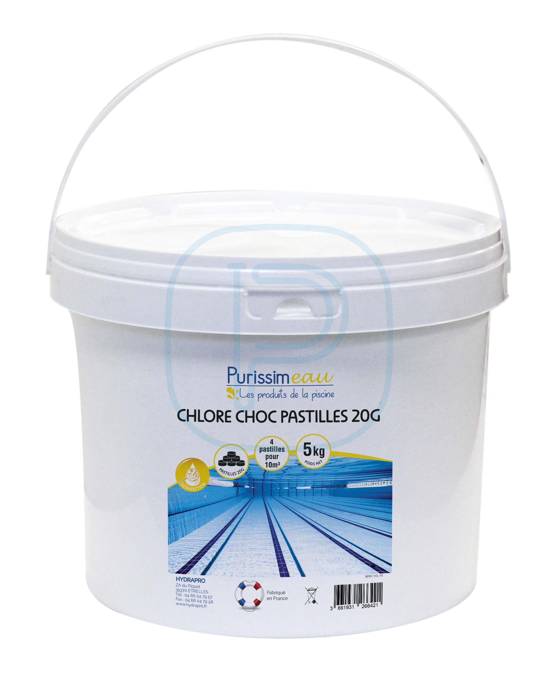 Chlore choc Pastilles 20g - 5kg - PURISSIMEAU